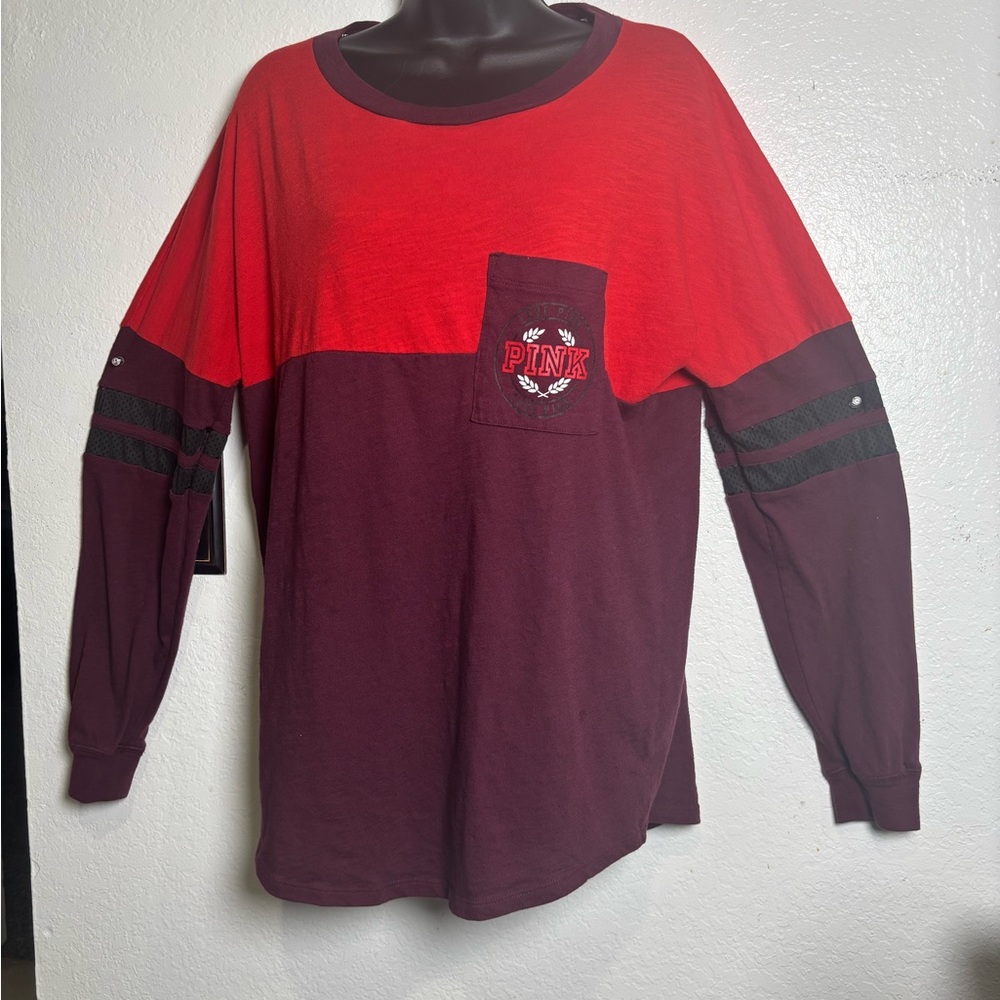 PINK Victoria's Secret Red and Purple Men's Shirt